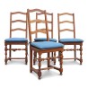 A set of four Louis XIII walnut seats - Moinat - Chairs