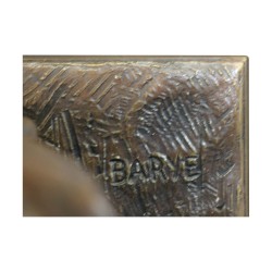 署名 GM Barye 的青铜雕塑