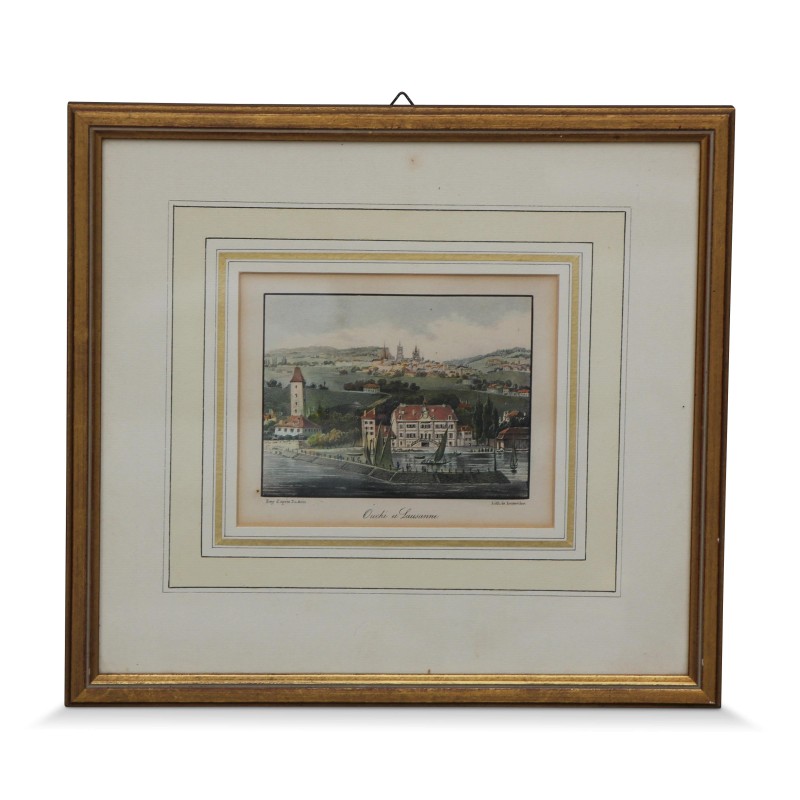 A work \"Ouchi and Lausanne\". - Moinat - Prints, Reproductions