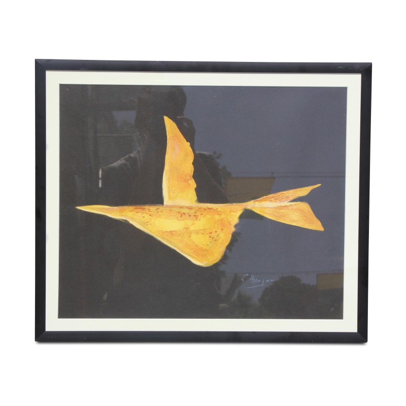 A work \"The Bird\" signed Georges Braque (Imitation) - Moinat - Painting - Miscellaneous A work \"The Bird\" signed Georges Braque (Imitation) - Moinat - Painting - Miscellaneous