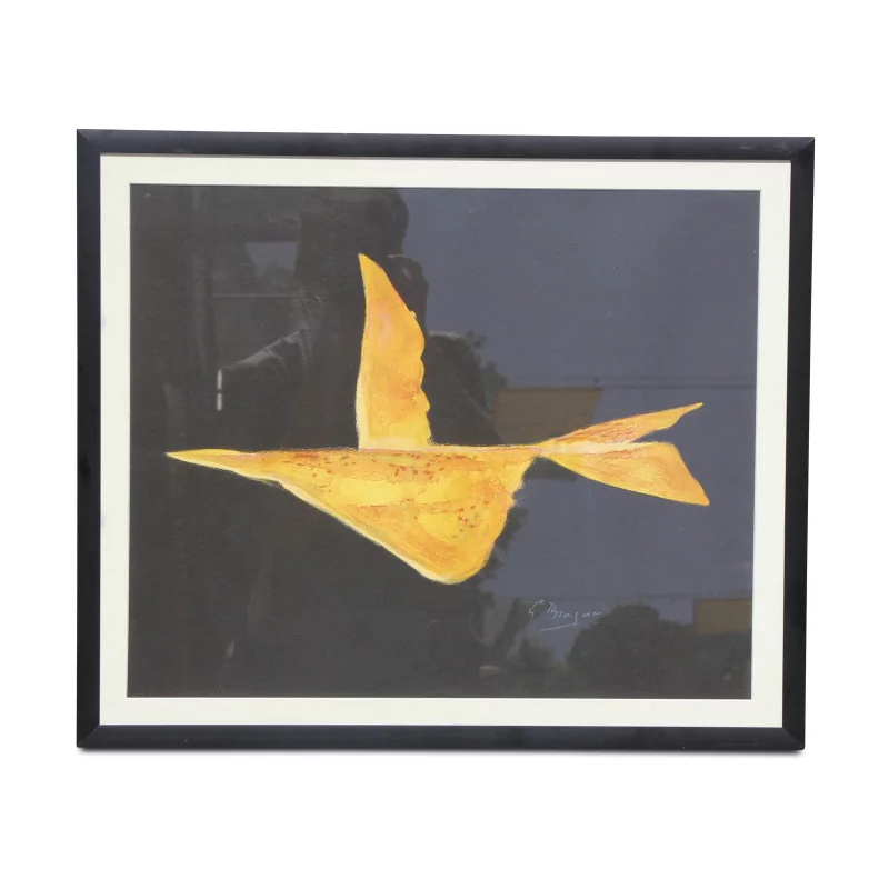 Une oeuvre "l’Oiseau" signé Georges Braque (Imitation) - Moinat - Tableaux - Divers