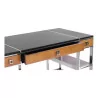 橡胶木和胡桃木染色的平面办公桌 - Moinat - 书桌
