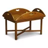 胡桃木色橡胶木制成的“Bateau”咖啡桌 - Moinat - 咖啡桌