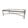 Ein rechteckiger Bronzetisch mit Glasplatte - Moinat - Couchtische, Beistelltische