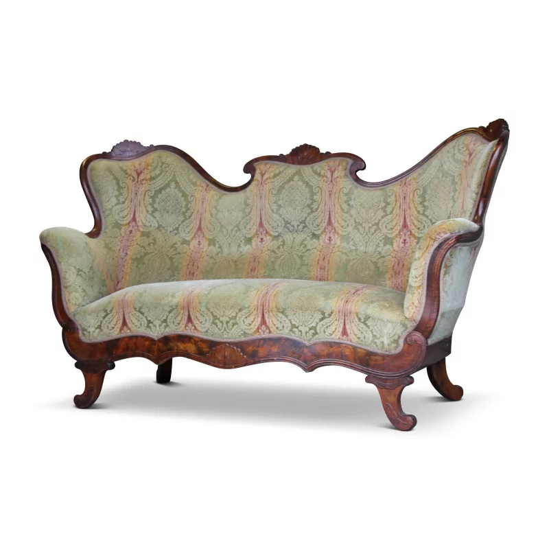 An embossed walnut seat from Yverdon - Moinat - Sofas