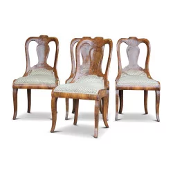 A set of Louis Philippe seats in walnut