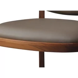 Modern walnut armchair, Italian design