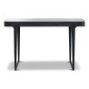 Ein flacher Schreibtisch „Monfort“, schwarze Farbe, Glasplatte - Moinat - Schreibtische