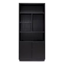 An oak shelf, black color