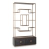 Un meuble de rangement en chêne noir, métal brossé or - Moinat - Etagères, Bibliothèques, Vitrines