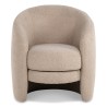 Modern seat in sand-colored fur fabric - Moinat - Armchairs