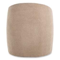 Modern seat in sand-colored fur fabric