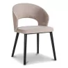 A “Savoy” seat in beige fabric, black steel base - Moinat - Chairs