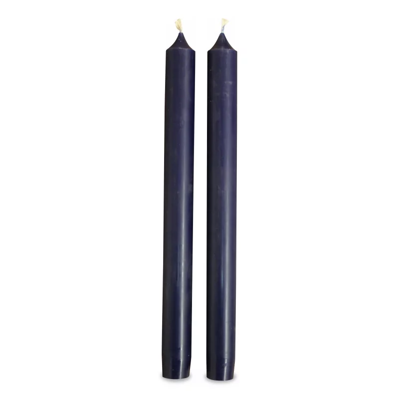 一对“海军蓝”蜡烛 - Moinat - 装饰配件