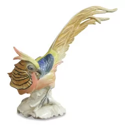 Une oeuvre "Perroquet" en porcelaine de Saxe