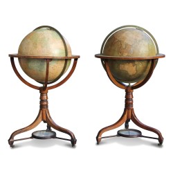 Une paire de mappemonde par J&W Cary