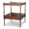 Un chevet en acajou, un tiroir, pieds roulette en bronze - Moinat - Bouts de canapé, Bouillottes, Chevets, Guéridons
