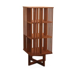 A vintage Danish oak revolving bookcase. Circa 1940.