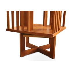 A vintage Danish oak revolving bookcase. Circa 1940.