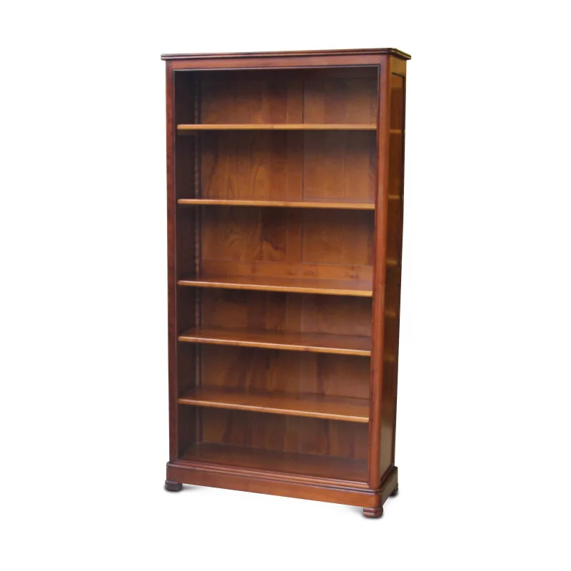 A solid cherry wood shelf mounted on a panel. French work. Around 1980 - Moinat - Bookshelves, Bookcases, Curio cabinets, Vitrines