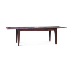 Une table de salle à manger en chêne avec rallonge. Travail artisanal français