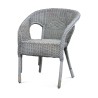 Une paire d’assise en rotin coloris gris matte - Moinat - Fauteuils