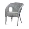 一对哑光灰色藤条座椅 - Moinat - 扶手椅