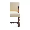 A Louis XIII seat in walnut covered with light yellow fabric - Moinat - Armchairs