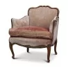 Bergère椅子，上面覆盖着淡粉色的天鹅绒。 1930年左右。 - Moinat - 扶手椅