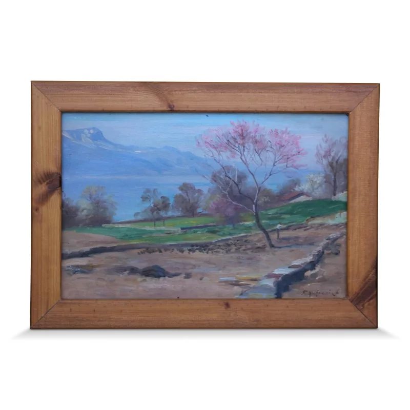 A work signed Fritz Edouard HUGUENIN-LASSAUGUETTE - Moinat - Painting - Landscape