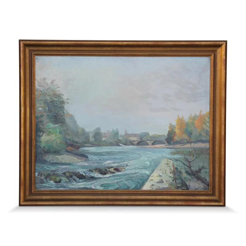 Une oeuvre "Rivière" signé Louis Baudit - Moinat - Tableaux - Paysage