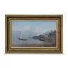 A work “Barque du Léman” signed JP Georges - Moinat - Painting - Landscape