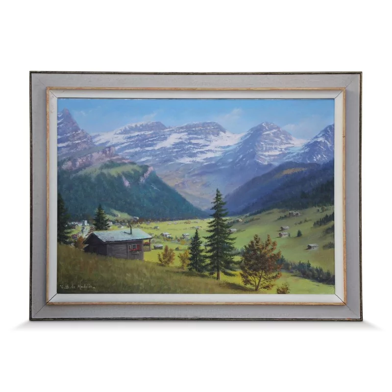 A work “View of the Diablerets” Eugène Devaud de Madelin - Moinat - Painting - Landscape