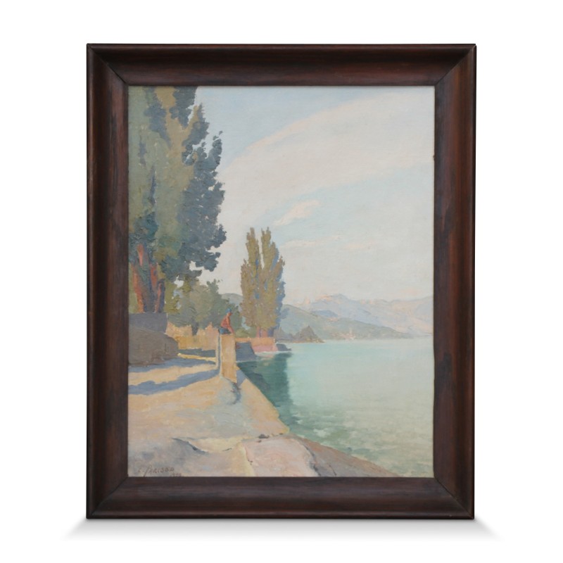 Работа «Bord du lac et quai» подписана Шарлем Паризо. - Moinat - Картины - Пейзаж Работа «Bord du lac et quai» подписана Шарлем Паризо. - Moinat - Картины - Пейзаж