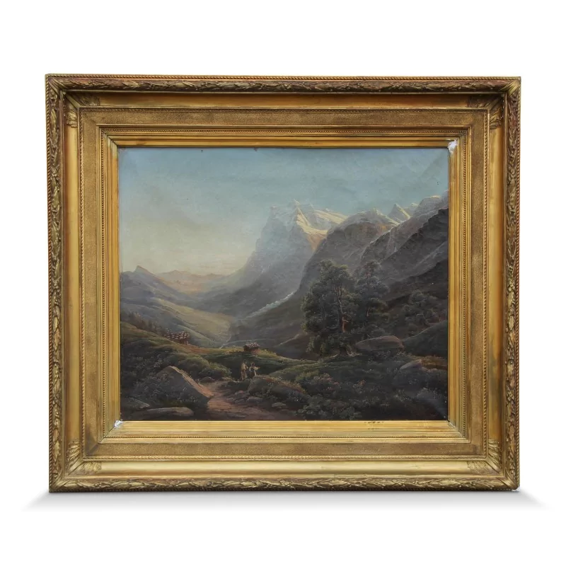 卡尔·布伦纳的作品《山中的两个牧羊人》 - Moinat - 画 - 景观