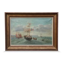 A work “Rescue at sea” signed P. Grignon
