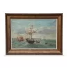 A work “Rescue at sea” signed P. Grignon - Moinat - Painting - Navy