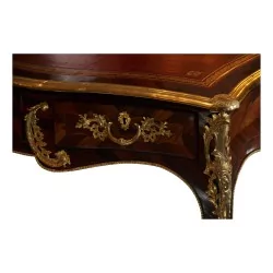 großer, doppelseitiger, flacher Louis XV-Schreibtisch