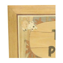 Un tableau sur bois richement marquetée "Tintin et les Picaros"
