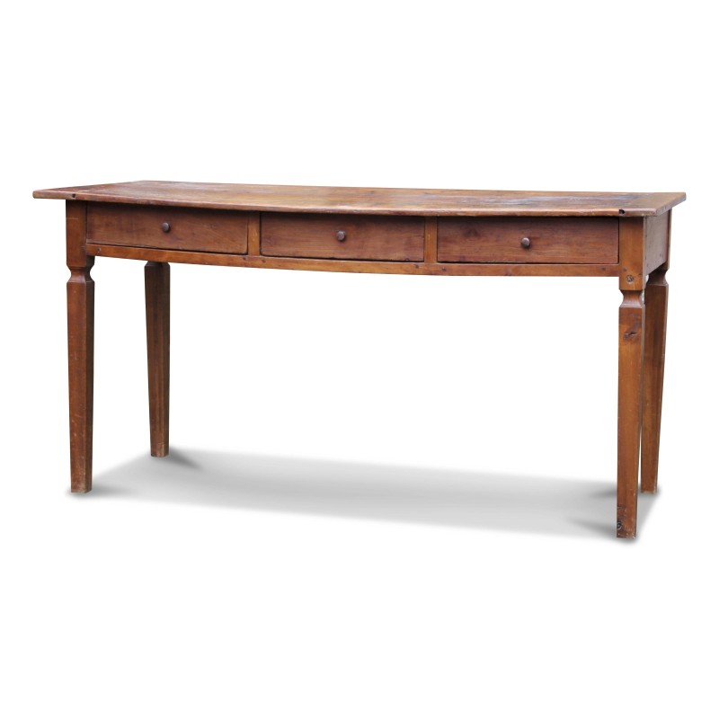 A rustic walnut table with three drawers - Moinat - Dining tables A rustic walnut table with three drawers - Moinat - Dining tables
