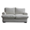Ein beiges Sofa mit silbernem Rautenmuster. - Moinat - Sofas, Couchs