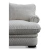 Ein beiges Sofa mit silbernem Rautenmuster. - Moinat - Sofas, Couchs