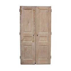 A pair of fir cabinet doors