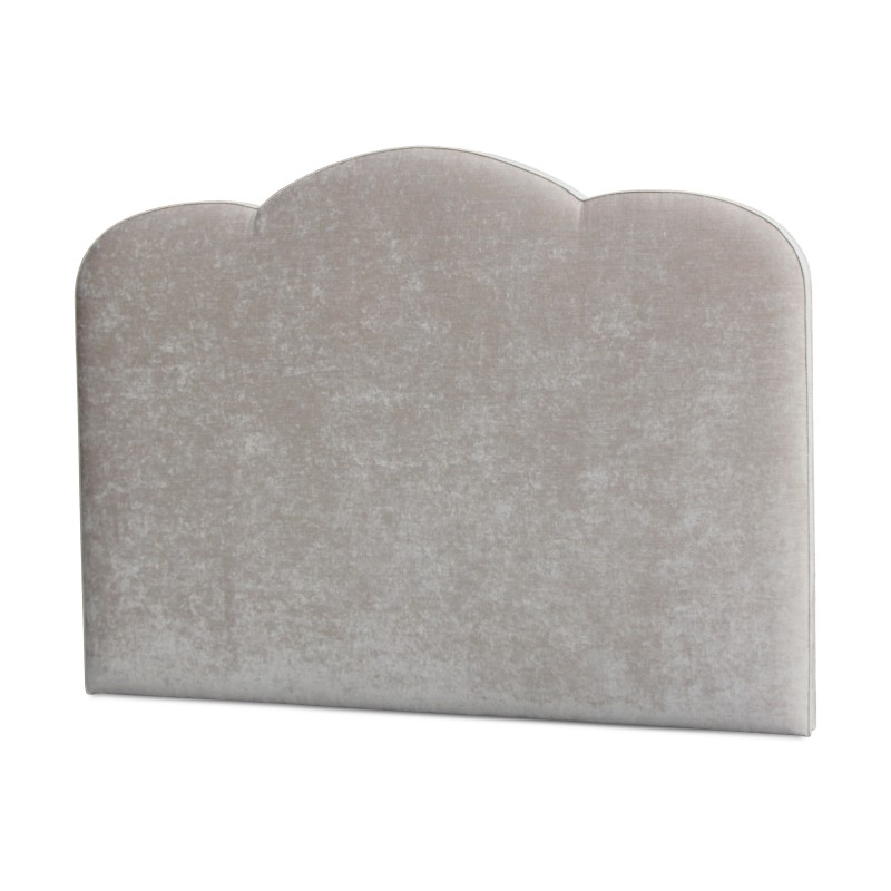 A “Nuage” headboard covered in gray “Sherborne” fabric - Moinat - Headboards