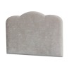 A “Nuage” headboard covered in gray “Sherborne” fabric - Moinat - Headboards