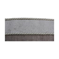 Une tête de lit "Nuage" recouvert de tisu "Sherborne" coloris gris