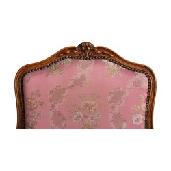 Une paire de fauteuil Louis XV en hêtre, dos plat