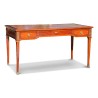 樱桃木制成的“Mailfert”平面指挥桌。皮革托盘，三个抽屉 - Moinat - 书桌