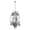 A colorful crystal chandelier, four lights - Moinat - Chandeliers, Ceiling lamps
