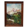 A painting “View of the Lötschental valley” - Moinat - Painting - Landscape